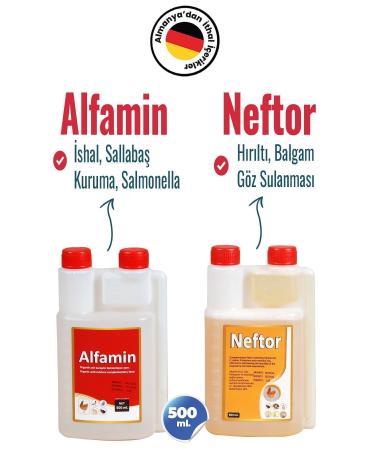 Munich Vet 2-Set Birds Alfamin Diarrhea + Neftor Wheezing Set (500 Ml)