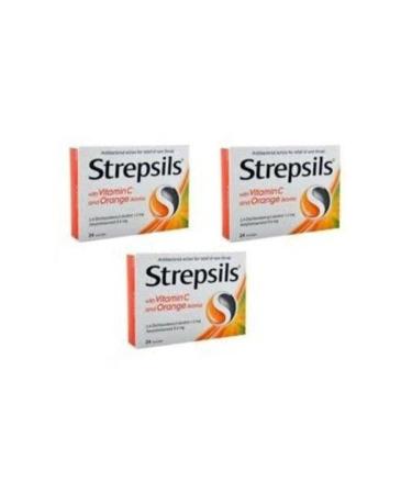 Strepsils Strepsils Vitamin C Orange 24 Pastilles | Orange Flavored (3 BOXES)