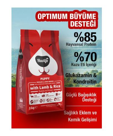 HAVLIFE Lamb and Rice Medium and Large Breed Puppy Food 3 Kg