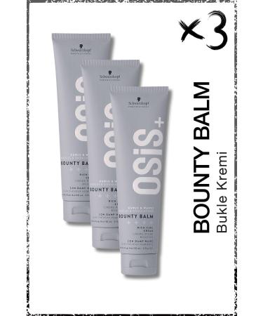 Osis Bounty Balm Curl Cream 150ml x 3 Pieces | Defines the Natural Curls of the Hair Easy Combing