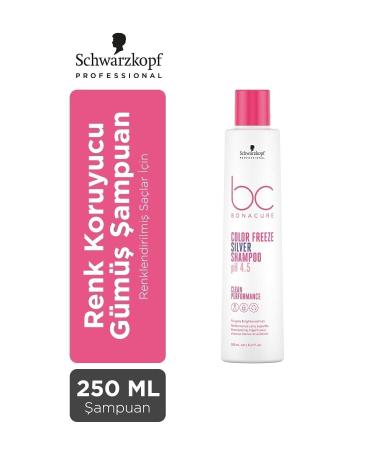 Bonacure Color Saver pH Silver Reflection Shampoo 250ml | Adds an ashy glow to white hair and light tones