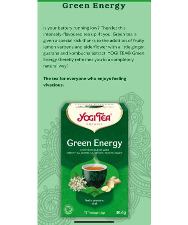 Yogi Tea Green Energy Organic Tea - Buy Online on GoSupps.com