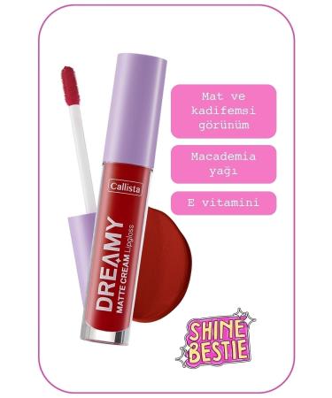 Callista Dreamy Matte Cream Lipgloss Matte Look Lip Gloss - 204 Hot Girl Check - Red - Buy Online on GoSupps.com