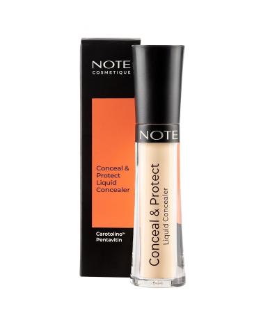 Note Cosmetics Conceal & Protect Concealer Liquid Under Eye Concealer - 05 Soft Ivory - Buy Online on GoSupps.com