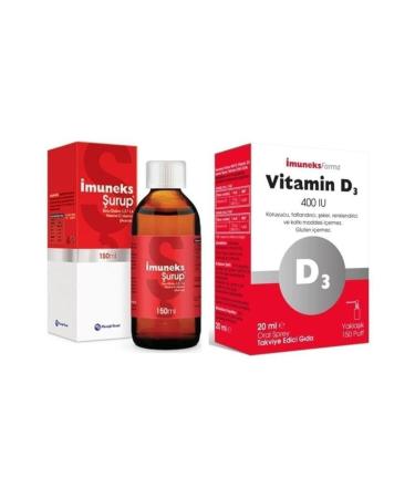 Imuneks Syrup 150 ml Vitamin D3 400 Iu Spray 20 ml