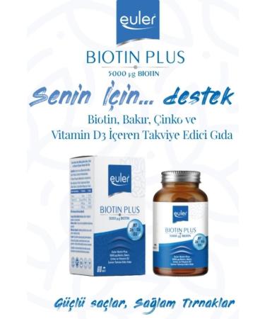 euler Biotin Plus 5000 Mcg 60 Tablets - Buy Online on GoSupps.com