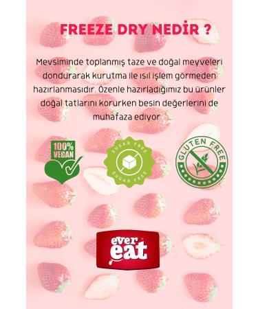 EverEat Freeze Dried Strawberry Pieces - Healthy Snack Produced by Freeze Dry Method - Buy Online on GoSupps.com