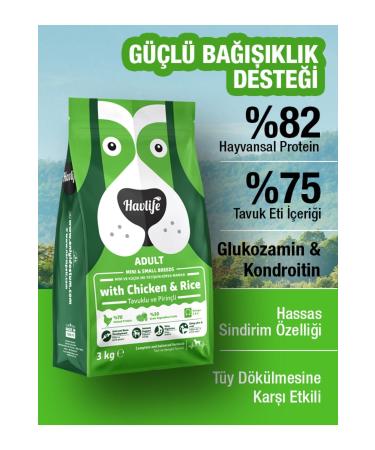 HAVLIFE 3kg Chicken Adult Dog Food Mini Small Breed Premium
