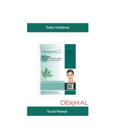 Dermal Tea Tree Extract Soothing Revitalizing Sebum Control Collagen Face Mask 23 gr - Buy Online on GoSupps.com
