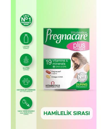 Pregnacare Plus Omega 3 Folic Acid B12 Iron Containing Pregnancy Support Vitamin 28 Tablets 28 Capsules