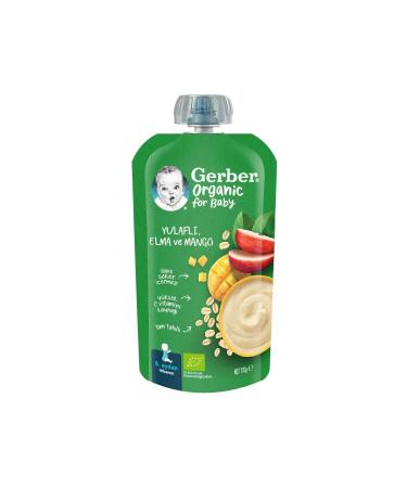 Gerber Organic Oatmeal Apple and Mango Puree 110g