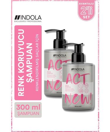 Indola ACT NOW! Chia Seed Extract Color Protecting Shampoo for Colored Hair 300ml | x 2 Pcs