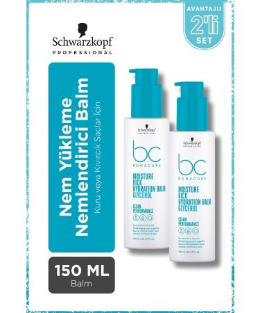 Bonacure BC Clean Moisture Recharge Moisturizing Balm 150ml x 2 Pieces - For Dry and Frizzy Hair