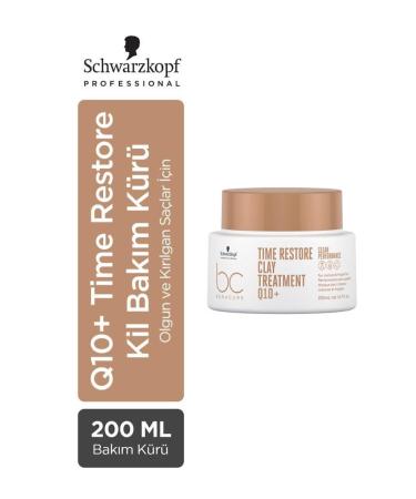Bonacure Q10+ Time Restore Clay Care Cure 200ml | For Mature and Fragile Hair