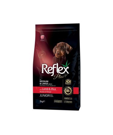 Reflex Plus Junior Medium & Large Lamb and Rice Dry Dog Food 3 Kg - Buy Online on GoSupps.com