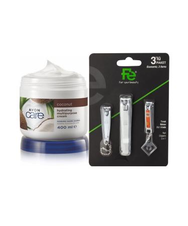 Avon Coconut Extract Multi-Purpose Cream 400 ml - Nail Clippers - Small and Large Baby Nail Clippers
