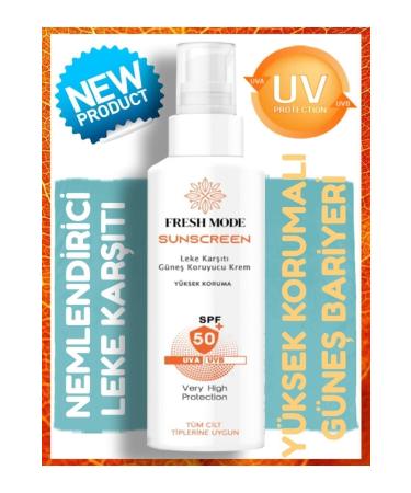 Fresh Mode Anti-Spot Spf 50+ High Protection Moisturizing Sun Cream for All Skin Types 100 ml - Buy Online on GoSupps.com