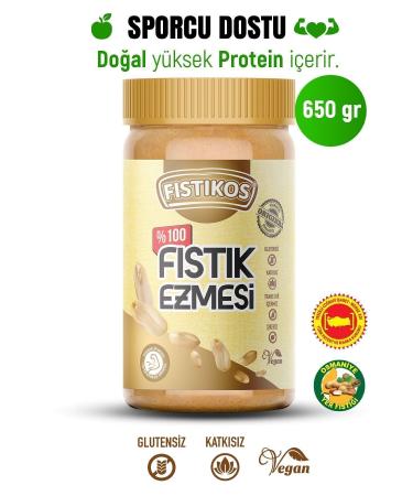 FISTIKOS 0 Sugar Free Peanut Butter 650 G