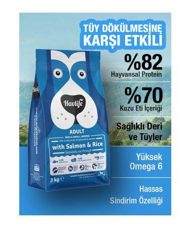 HAVLIFE Salmon and Rice Mini and Small Breed Adult Dog Food 3 Kg