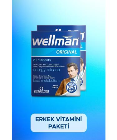Wellman Men's 2-Pack Advantage Pack Containing L-Carnitine Zinc Vitamin D Magnesium and Ginseng