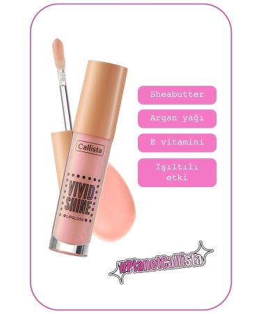 Callista Vivid Shine Lipgloss Moisturizing Shiny Lip Gloss - 105 Sugar Baby - Pink - Buy Online on GoSupps.com