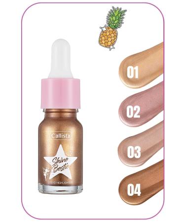 Callista Shine Bestie Highlighter Shimmering Liquid Illuminator - 04 Sunset Pixie - Buy Online on GoSupps.com