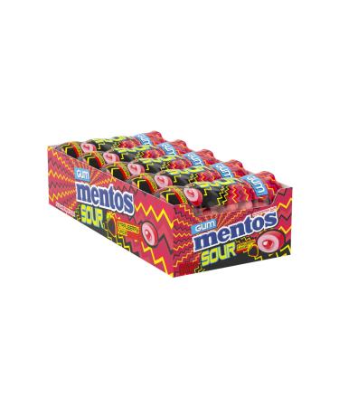 Mentos New Sour Gum Strawberry Flavored 30 Gr x 12 Pieces