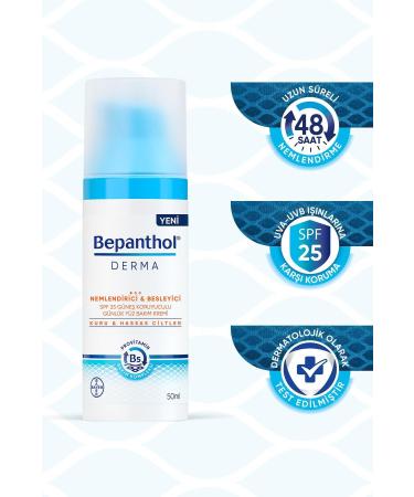 Bepanthen Derma Moisturizing & Nourishing Spf25 Sunscreen Daily Face Care Cream - Dry Sensitive - Buy Online on GoSupps.com