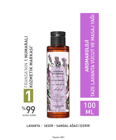 Yves Rocher Aromachology Body and Massage Oil - Fresh Lavender-100 ml-44290