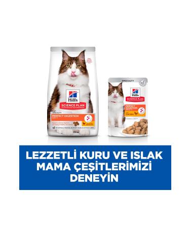 Hill's SCIENCE PLAN Perfect Digestion Chicken & Brown Rice +1 Adult Cat Food 1.5 Kg - Buy Online on GoSupps.com