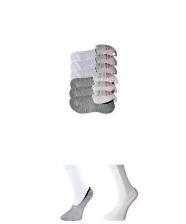 Skygo Grey and White Women's Ballerina Socks 6 pairs