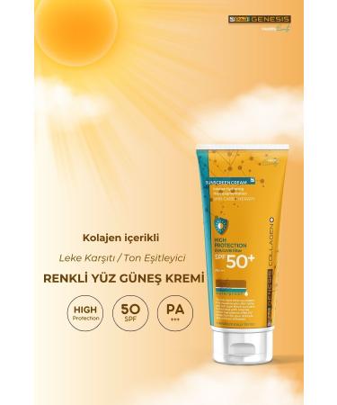 Piar Genesis High Protection Collagen Anti-Blemish Tone Equalizer SPF 50 Tinted Face Sunscreen 40 ml - Buy Online on GoSupps.com