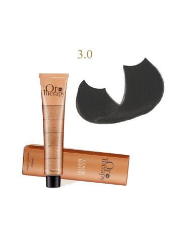 Fanola Oro Therapy 24k Color Keratin With Gold & Argan Oil 100ml (ammonia Free) 3.0 Dark Chestnut