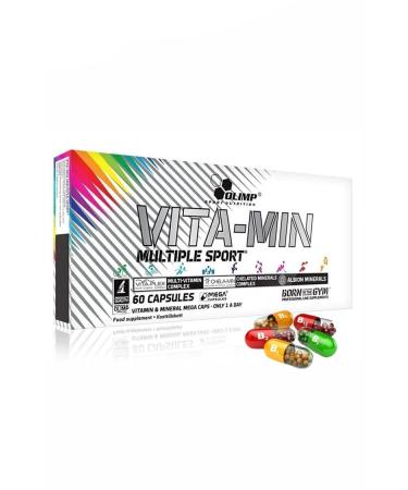 Olimp Vita-min Multiple Sport 60 Capsules A B1 B2 B12 B3 B5 B6 Biotin Copper Zinc Iron Iodine Calcium