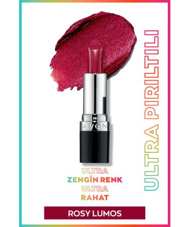Avon Ultra Shimmer Shimmer Lipstick Rosy Lumos 2 Pack + Lovider Pocket Mirror Gift - Buy Online on GoSupps.com