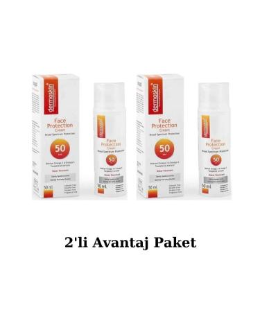 Dermoskin Face Protection Spf 50 Plus 50 ml Sun Cream 2-Pack Advantage