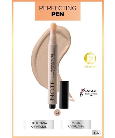 Note Cosmetics Perfecting Pen Brightening Effect Pen Under Eye Concealer - 03 Light Beige