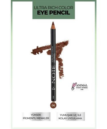 Note Cosmetics Ultra Rich Color Eye Pencil 06 Mocha - Red Brown