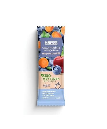 Harras Vegan Fruit Paste Blueberry Carrot and Apple 14gr X 10 Pieces - Buy Online on GoSupps.com