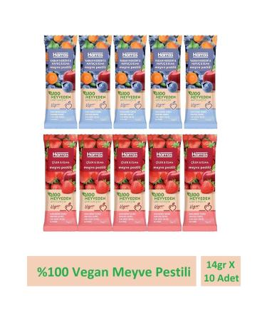 Harras Vegan Fruit Paste Strawberry Apple Blueberry Carrot 14gr X 10 pieces