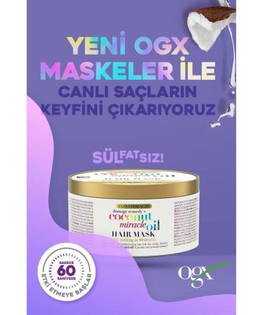 OGX Coconut Miracle Oil Mask 300 ml--Naturals Beauty-- - Buy Online on GoSupps.com