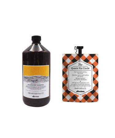 Davines Pure Nourishing Shampoo 1000ml + The Quick Fix Circle Mask 50ml noonnlinnee4