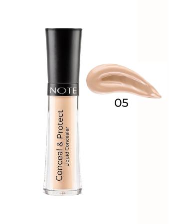 Note Cosmetics Conceal & Protect Concealer Liquid Under Eye Concealer - 05 Soft Ivory - Buy Online on GoSupps.com
