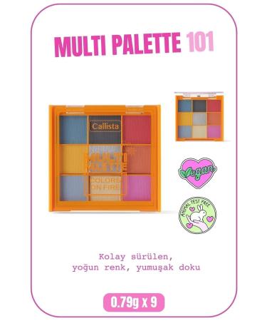 Callista Multi Palette Eyeshadow Matte & Shimmer Powder Eyeshadow Palette - 101 Colors On Fire