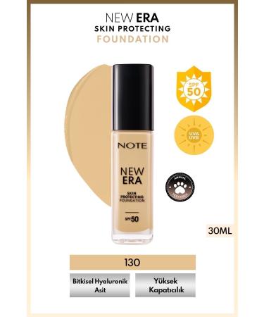Note Cosmetics New Era Skin Protecting Spf 50 Moisturizing Effective Hyaluronic Acid Foundation - 130 Beige