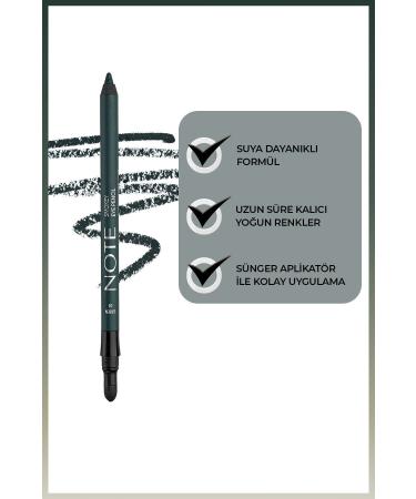 Note Cosmetics Smokey Eye Pencil Waterproof Applicator Waterproof Eye Pencil - 03 Green - Green - Buy Online on GoSupps.com