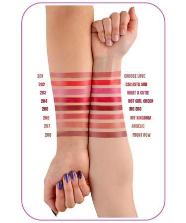 Callista Dreamy Matte Cream Lipgloss Matte Look Lip Gloss - 205 Big Ego - Brown - Buy Online on GoSupps.com