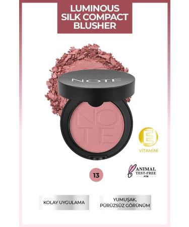 Note Cosmetics Luminous Silk Compact Blusher Powder Blush - 13 Deep Pink