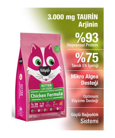 Kittylife Kitten Cat Food Chicken 10kg Kitten Premium - Buy Online on GoSupps.com