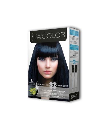 Erbar 2 Tube Cream Hair Dye Set Blue Black No:1.1 - MRK6957-3363